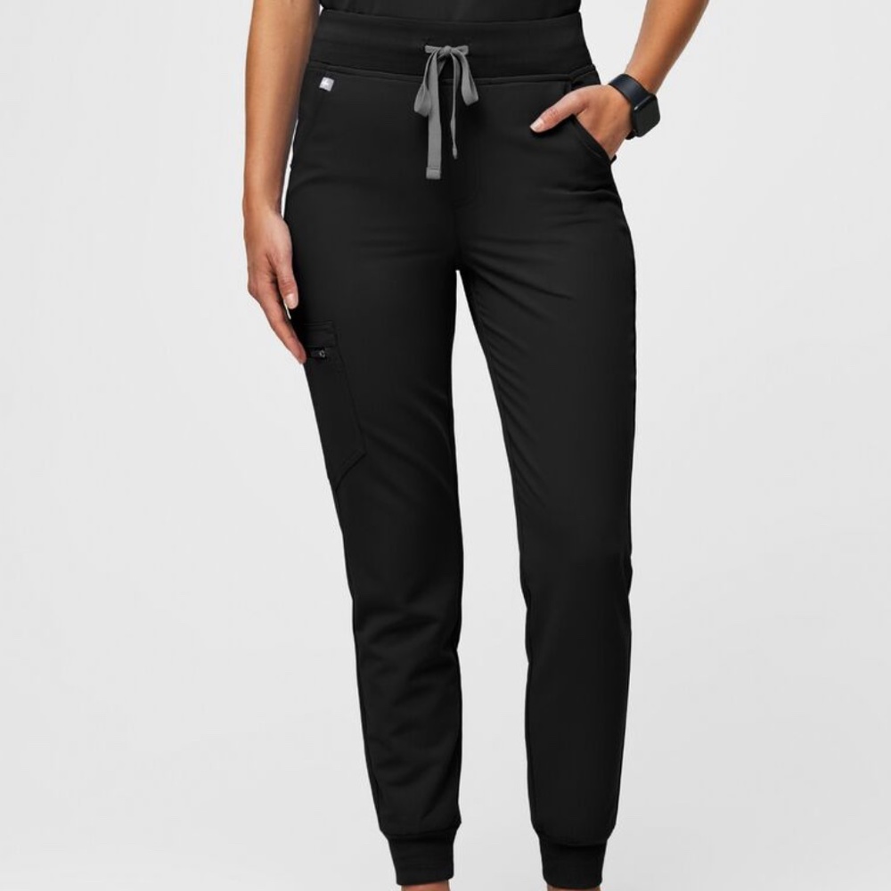 FIGS Scrubs Black Joggers Technical Collection